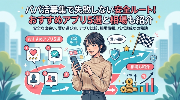 パパ活募集で失敗しない安全ルート！おすすめアプリ5選と相場も紹介